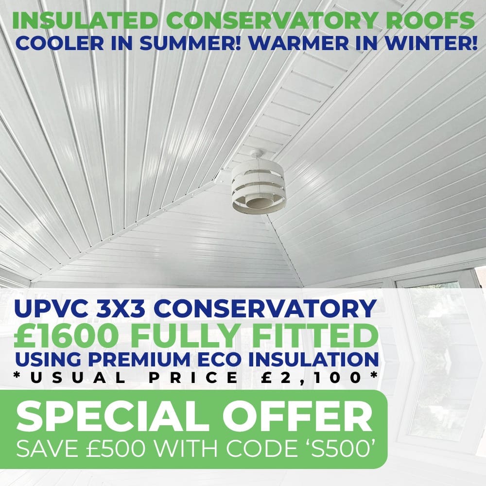 how to insulate a conservatory roof and how it looks with a white upvc finish